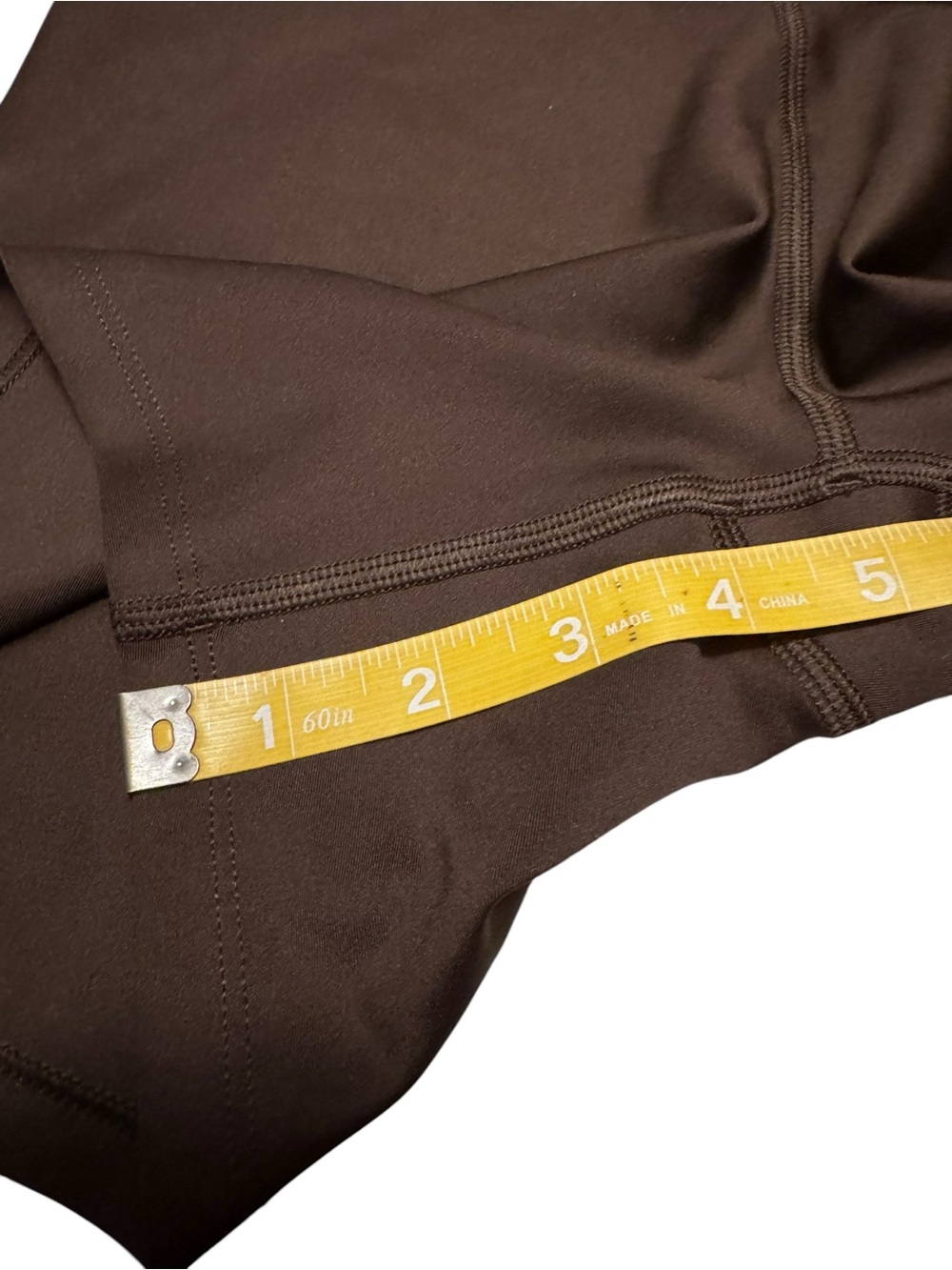ALO Yoga High-Rise Brown Athletic Bike Shorts - Picture 3 of 10